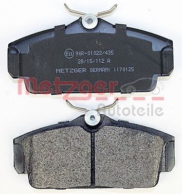 METZGER 1170125 Bremsbelagsatz, Scheibenbremse